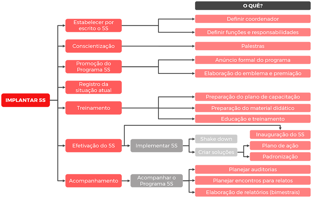 Etapas da implantação do programa 5S